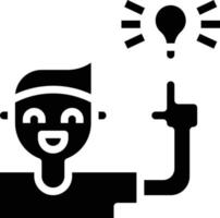 idea creative lightbulb avatar - solid icon vector