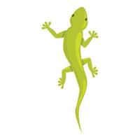 vector de dibujos animados de icono de reptil de tatuaje verde. lagarto gecko