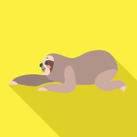 Sloth move icon, flat style vector