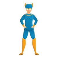 Superhero costume icon, cartoon style vector