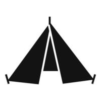 Hiking tent icon, simple style vector