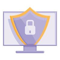 Online secure data icon cartoon vector. Privacy policy vector