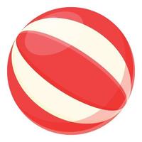 Summer party beach ball icon, cartoon style vector