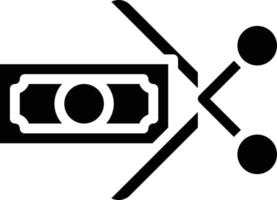 tax cut loss money vat - solid icon vector