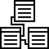 database design structure software development - outline icon vector