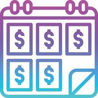 passive income plan calendar profit investment - gradient icon vector