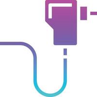 adapter power charge computer accessory - gradient solid icon vector