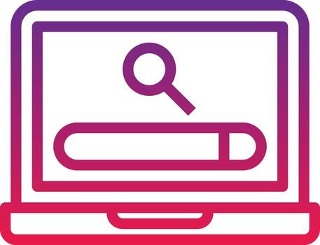 search engine result website seo - gradient icon vector