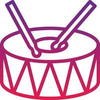 drum music musical instrument - gradient icon vector