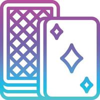 juego de cartas de póquer entretenimiento - icono degradado vector