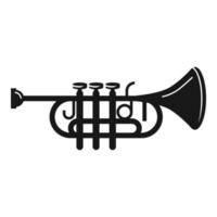 Trumpet icon, simple style vector