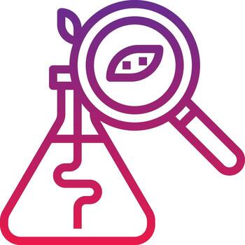 researching ecology searching development lab - gradient icon vector