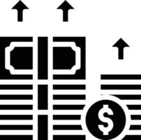 ganancia dinero inversión ganancia ingresos - icono sólido vector