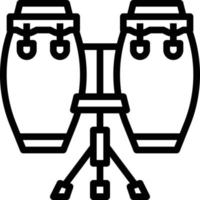 conga music musical instrument - outline icon vector