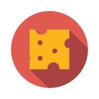 Cheese flat icon vector
