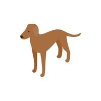 icono de perro ridgeback, estilo 3d isométrico vector