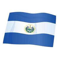 El Salvador flag icon cartoon vector. Emblem republic vector