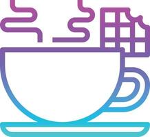 chocolate hot coffee cafe restaurant mocha - gradient icon vector