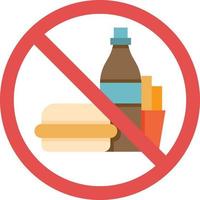 junk food no diet nutrition - flat icon vector