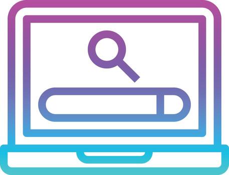 search engine result website seo - gradient icon vector