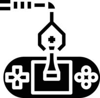 game console ai artificial intelligence - solid icon vector