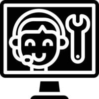 support technical call center technicial seo - solid icon vector