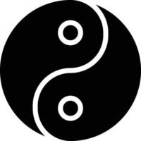 yin yang tao zen china religioso - icono sólido vector