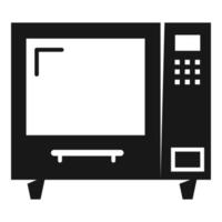 Metal microwave icon, simple style vector