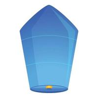 Anniversary floating lantern icon, cartoon style vector