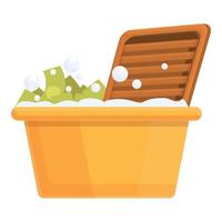 Anti-money laundry icon, cartoon style vector