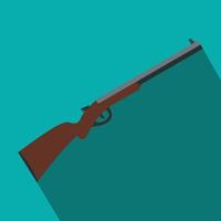 Hunting shotgun flat icon vector