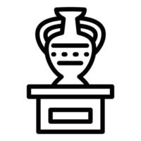 Museum pottery icon, outline style vector