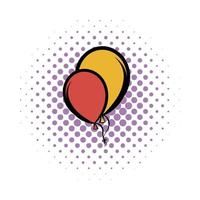 Balloons comics icon vector