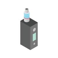 Vaping device icon, isometric 3d style vector