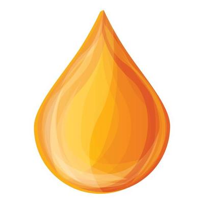 Honey drop icon, cartoon style