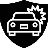 insurance car life health guard - solid icon vector