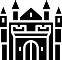 castle king queen palace antique building - solid icon vector