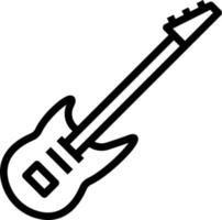 electric guitar music musical instrument - outline icon vector