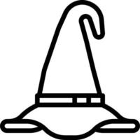 hat wizard witch magic halloween - outline icon vector