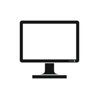 Blank computer monitor icon, simple style vector