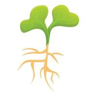 Cabbage plant icon, cartoon style vector