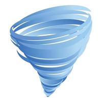 Storm tornado icon, cartoon style vector