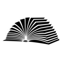 Opened book with pages fluttering icon vector