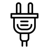 Electric plug icon, outline style vector