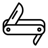 Army penknife icon, outline style vector