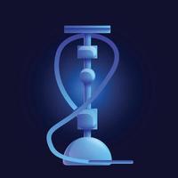 Blue hookah icon, cartoon style vector