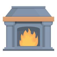vector de dibujos animados de icono de horno de chimenea. estufa de fuego