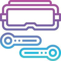 vr virtual reality game device multimedia - gradient icon vector