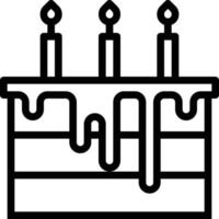 cake party birthday candle surprise - outline icon vector