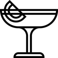 cocktail party celebration alcohol drinks - outline icon vector